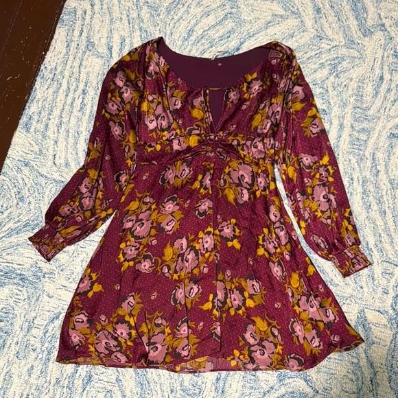 Free People Morning Light Printed Mini Dress 12 - Picture 2 of 7